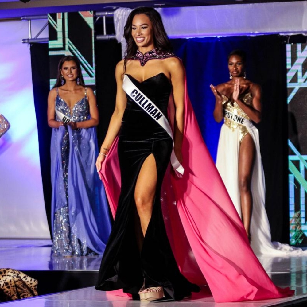 New Panoply Velvet Dress with Cape MISS ALABAMA - Picture 3 of 4